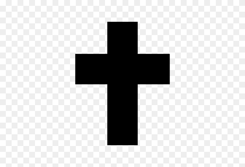 512x512 Крест Религии Бог Силуэт - Крест Силуэт Png
