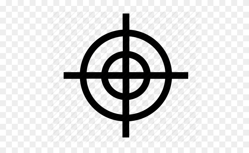 512x459 Cross, Rifle, Scope, Shooter, Sight, Sniper, Weapon Icon - Sniper Scope PNG