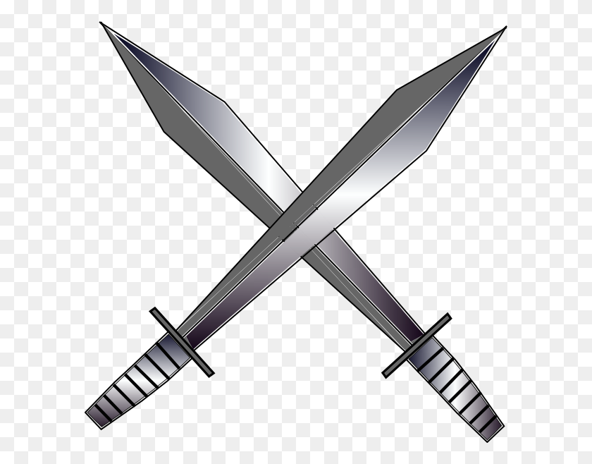 600x598 Cross Swords Clip Art - Viking Sword Clipart