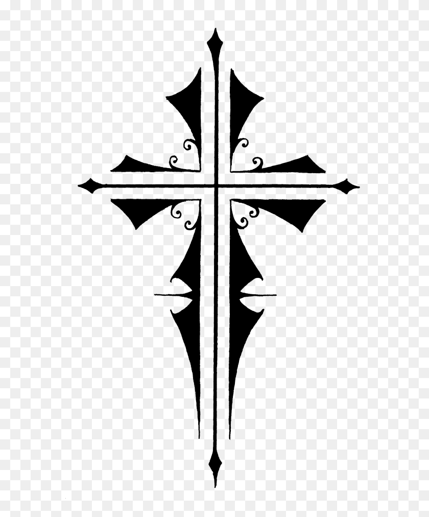 600x952 Cross Tatto Transparent Png - White Cross PNG