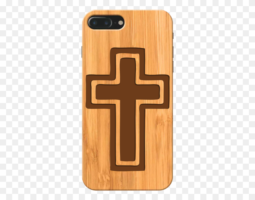 600x600 Cross Wooden Phone Case American Wooden Case - Wooden Cross PNG