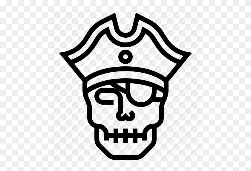 512x512 Crossbone, Death, Hat, Helmet, Piracy, Pirate, Skull Icon - Pirate Skull PNG