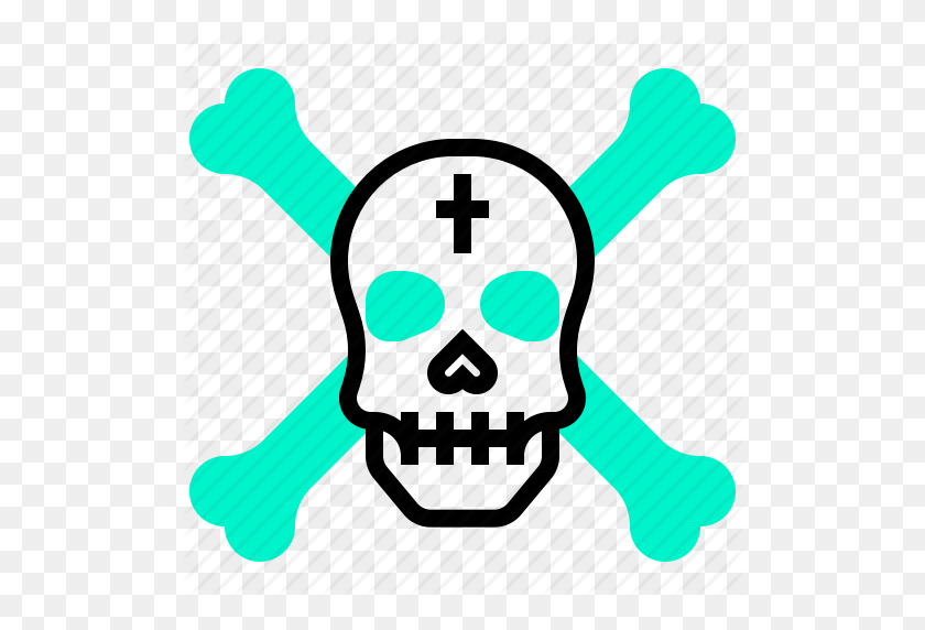 512x512 Crossbone, Death, Pirate, Skull Icon - Skull Crossbones Png