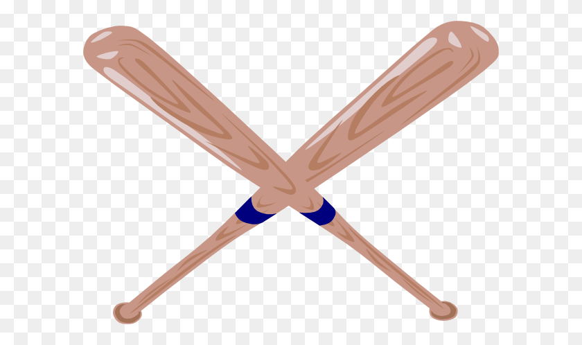 600x438 Crossed Baseball Bat Clip Art - Brown Cross Clipart
