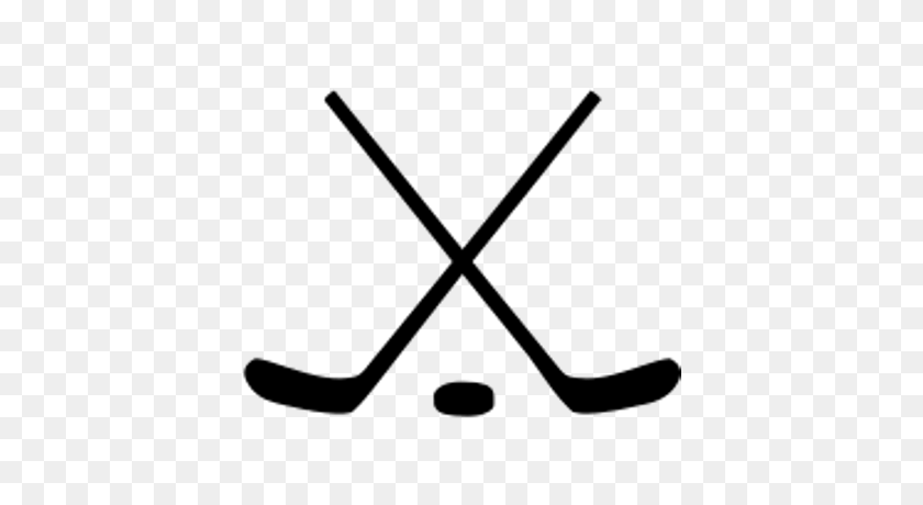 400x400 Crossed Ice Hockey Sticks And Puck Clipart Transparent Png - Hockey PNG