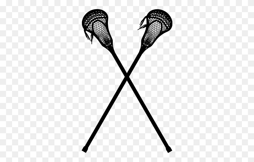 300x475 Crossed Lacrosse Sticks Skinny - Lacrosse Stick PNG