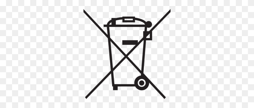 288x299 Crossed Out Garbage Can Clip Art - Garbage Clipart