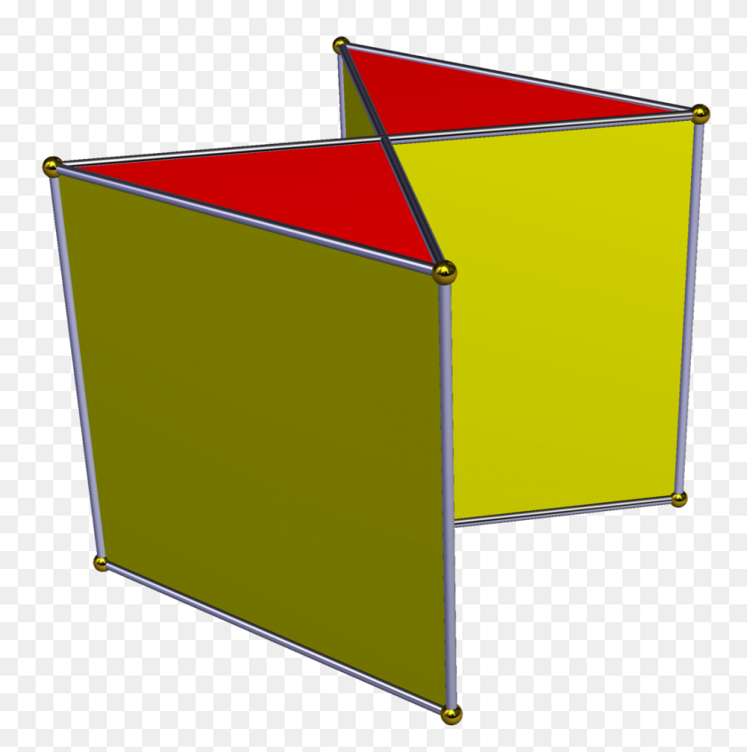 1016x1024 Crossed Square Prism - Rectangular Prism Clipart