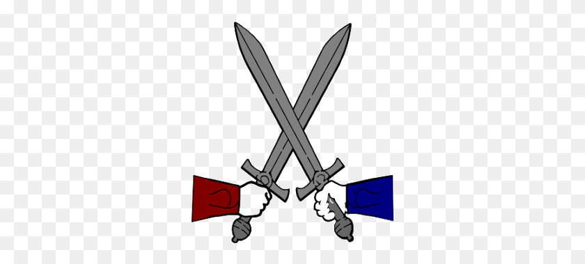 290x320 Crossed Swords Clipart Free Clipart - Crossed Swords PNG
