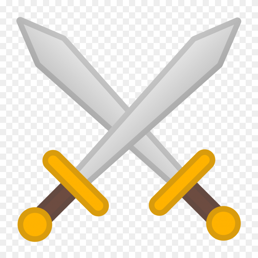 1024x1024 Crossed Swords Icon Noto Emoji Objects Iconset Google - Crossed Swords PNG