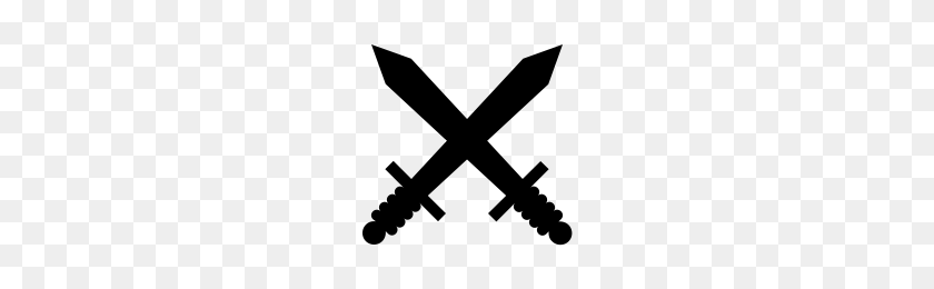 200x200 Crossed Swords Icons Noun Project - Crossed Swords PNG