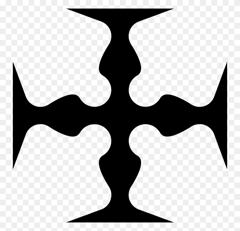 750x750 Кресты В Геральдике Крест Флери Христианский Крест Компьютерные Иконки - Распятие Клипарт Черный И Белый