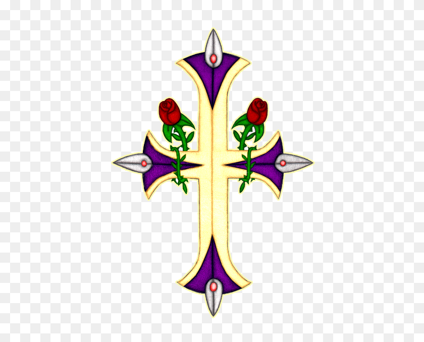 450x617 Crosses Tattoo Art - Gothic Cross PNG
