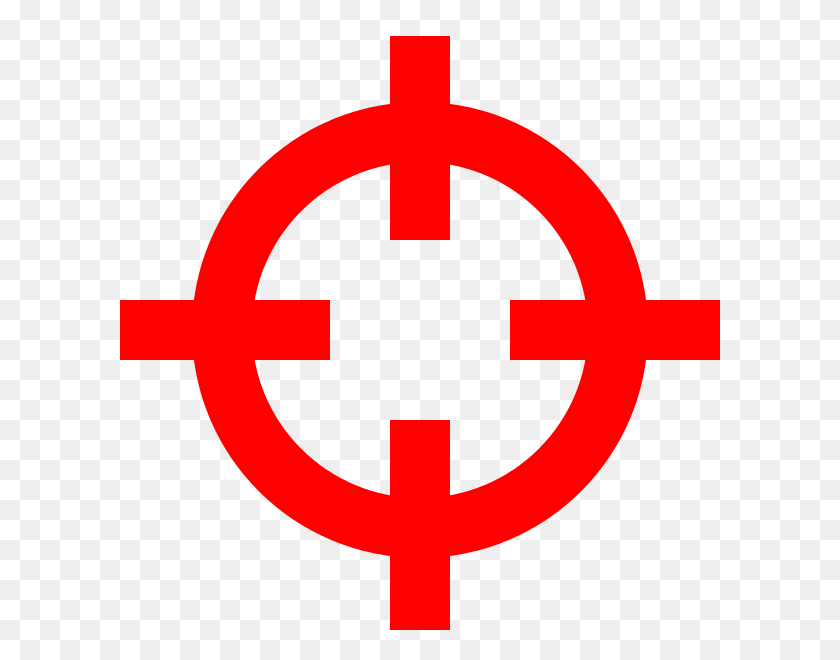 600x600 Crosshairs Red - Crosshair PNG