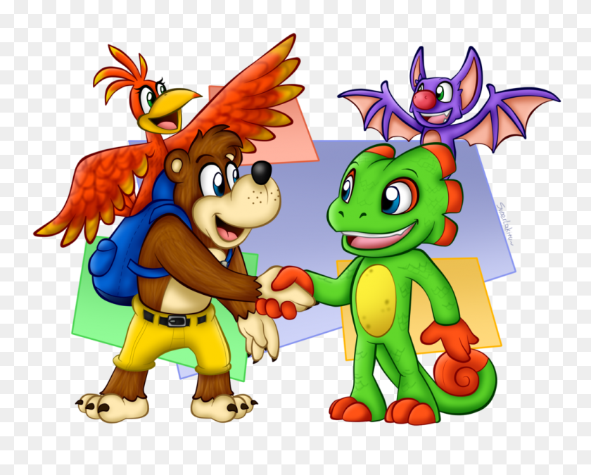 1024x808 Crossover Yooka Laylee Know Your Meme - Banjo Kazooie PNG