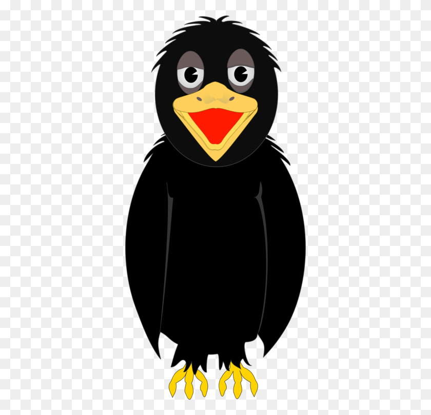 352x750 Crow Cartoon Animation Download Common Raven - Free Raven Clipart