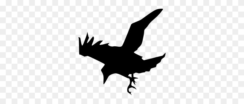 300x299 Ворона Картинки - Летающая Сова Клипарт Черный И Белый