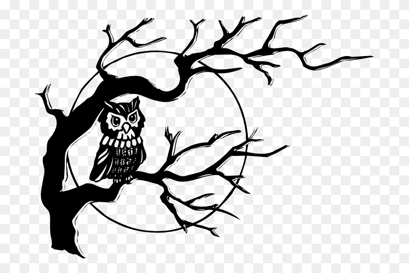 695x500 Crow Clipart Owls - Primitive Clip Art