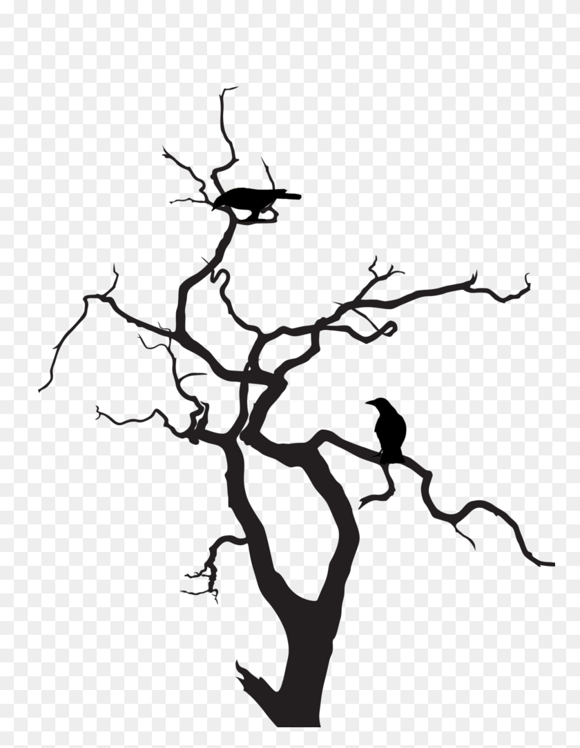 768x1024 Crow Clipart Tree Silhouette - Crow Clipart