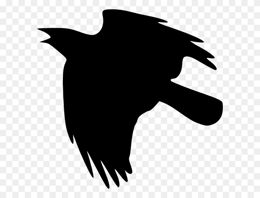 600x580 Crow Flying Up Clip Art Free Vector - Detroit Clipart