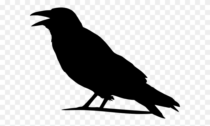 600x445 Crow Silhouette Pattern Crow Clip Art Halloween - Goldfinch Clipart