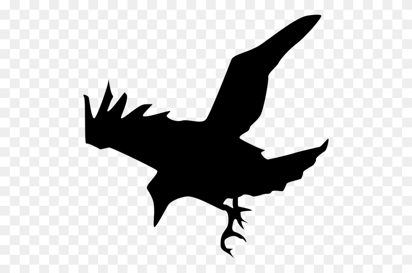 500x497 Crow Vector Clip Art - Black Crow Clipart