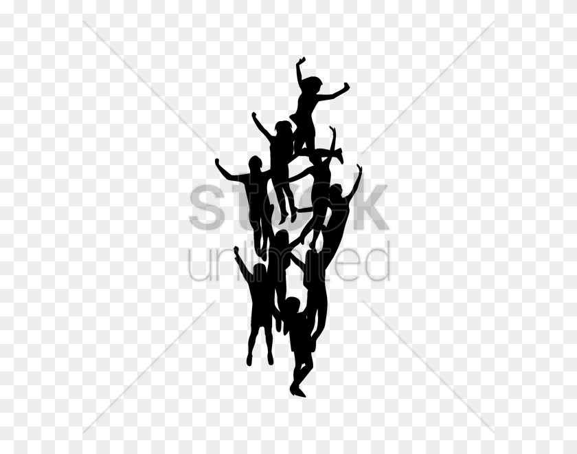 600x600 Crowd Cheering Vector Image - Crowd Silhouette PNG