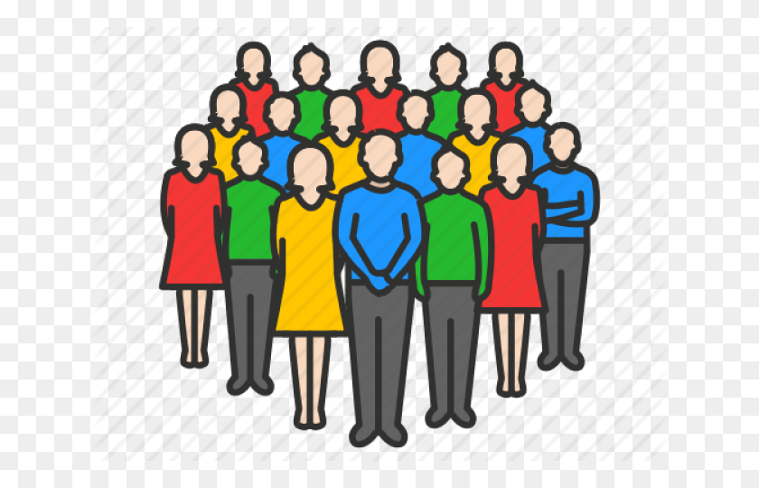 640x480 Crowd Clipart Bunch Person - Crowd Of People Clipart