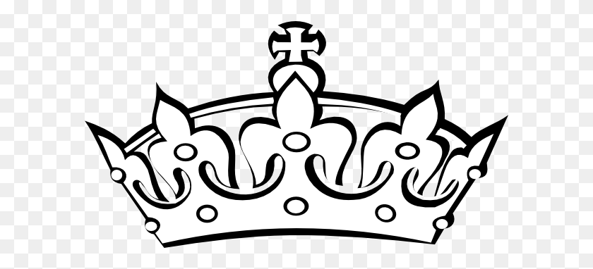 600x322 Crown Black And White Queen Crown Clipart Black And White Free - Queen Clipart