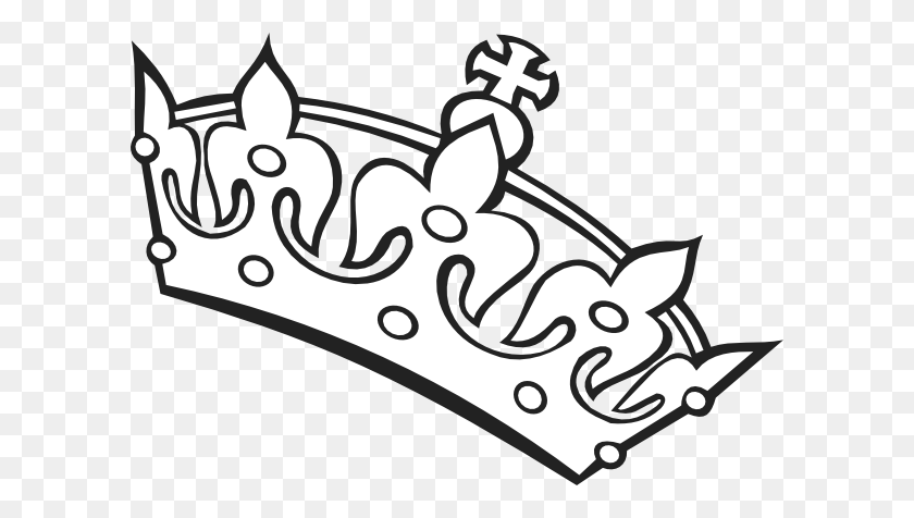 600x416 Crown Black And White Tiara Queen Crown Clipart Black And White - Queen Crown Clipart