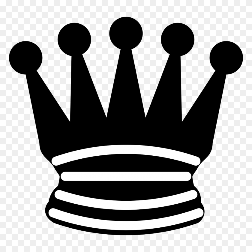1024x1024 Corona Clipart Imágenes Negro - Pageant Crown Clipart