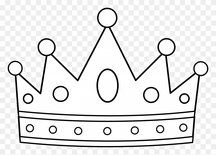 5387x3750 Crown Coloring Page - Clip Art Coloring Pages