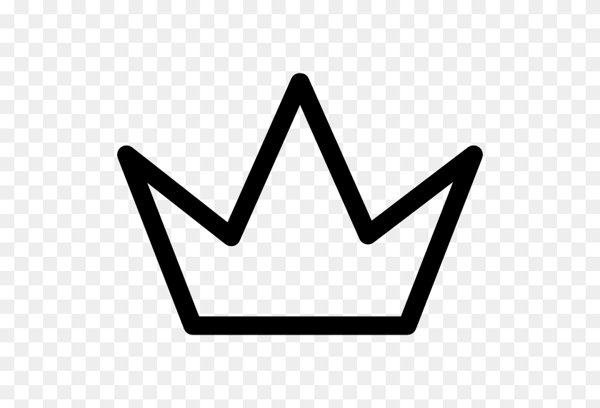 512x512 Crown, Crowns, Crown Outline, Crown Shape, Shapes, Simple Crown Icon - Crown PNG Black And White
