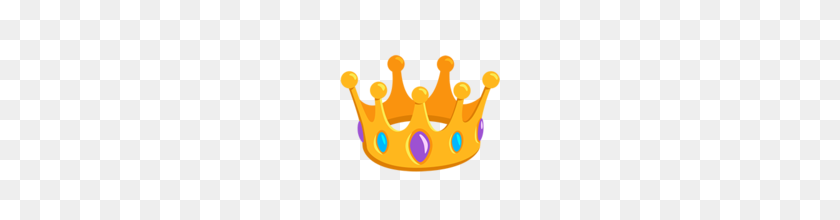 160x160 Crown Emoji On Messenger - Crown Emoji PNG