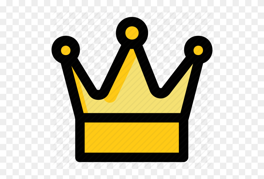 512x512 Crown, Gold Crown, Headgear, Nobility, Royal Crown Icon - Royal PNG