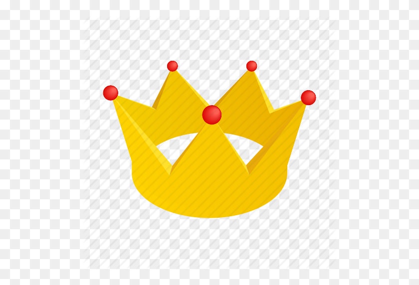 512x512 Corona, Dorada, Isométrica, Rey, Reina, Real, Icono De Rubí - Corona De Reina Png