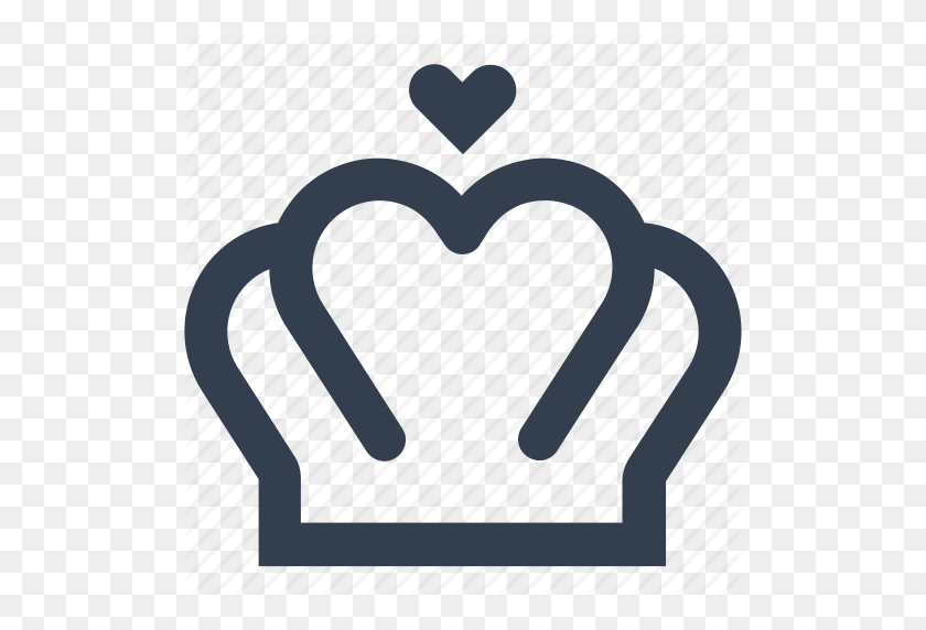 512x512 Crown, Headwear, Heart, King, Love, Prince, Royal Icon - Heart Crown PNG