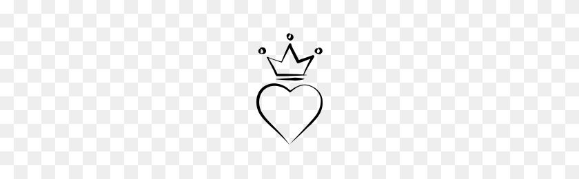 200x200 Корона Сердце Иконы Существительное Проект - Сердце Корона Png