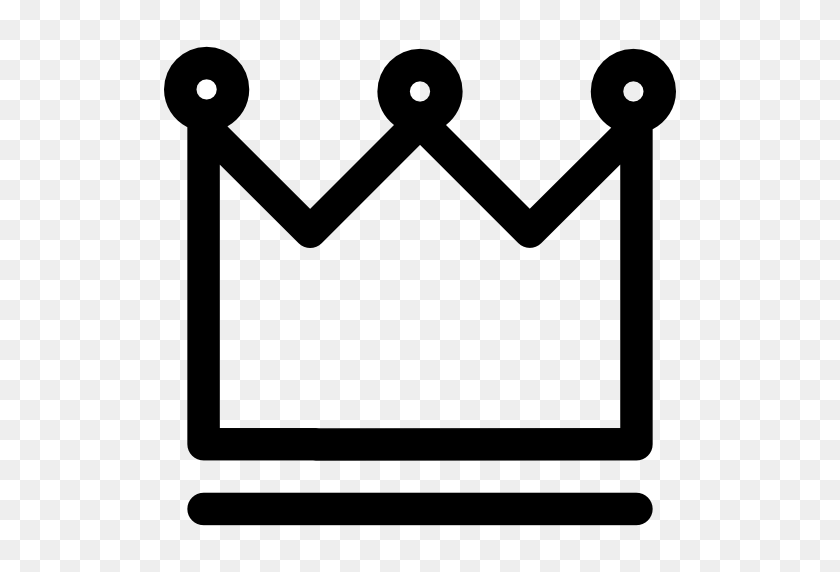 512x512 Crown Icon - Crown Outline PNG