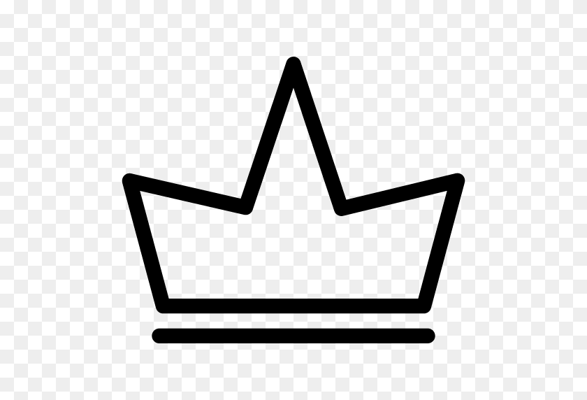 512x512 Значок Корона Линия Набор Иконок Разум - Контур Короны Png