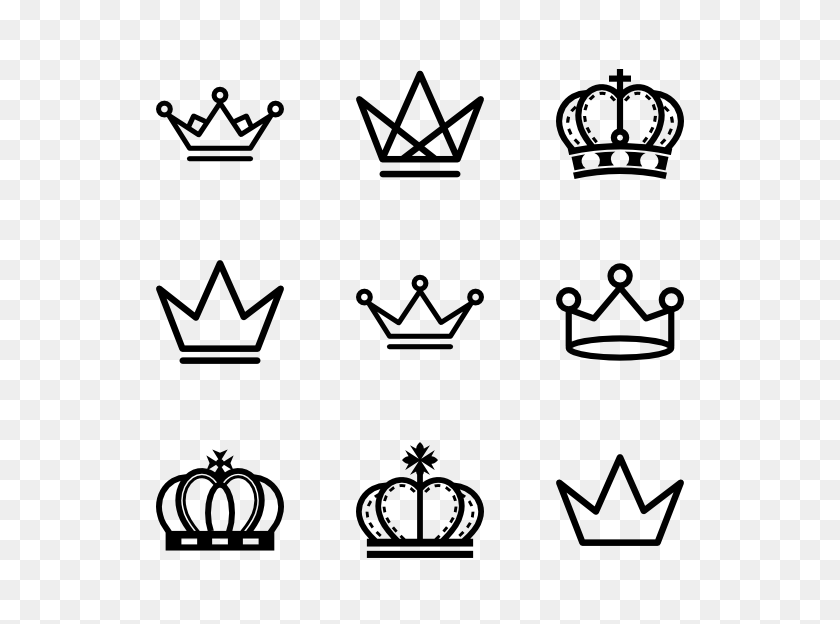 600x564 Crown Icons - White Crown PNG
