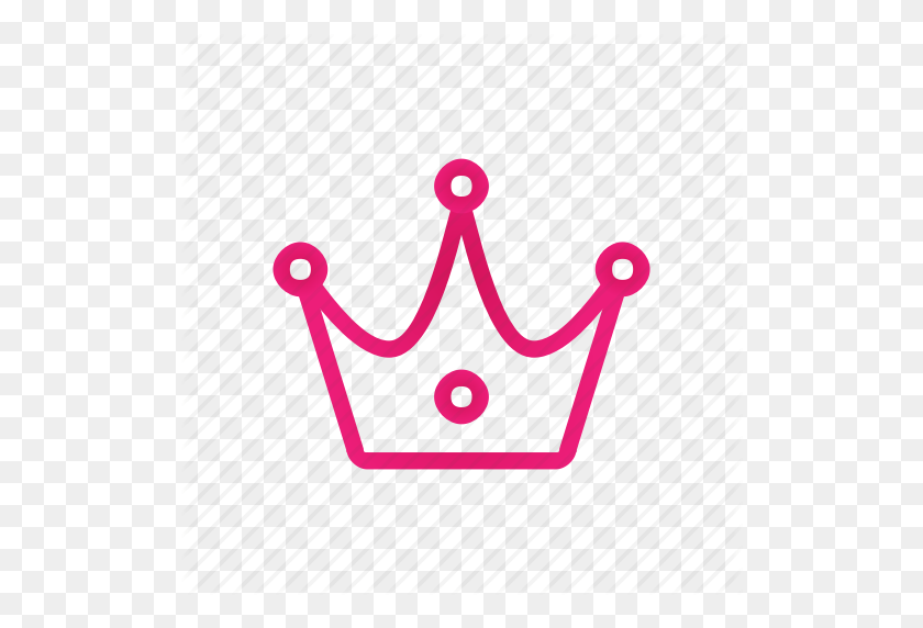 512x512 Crown, Important, Status, Vip Icon - Pink Crown PNG