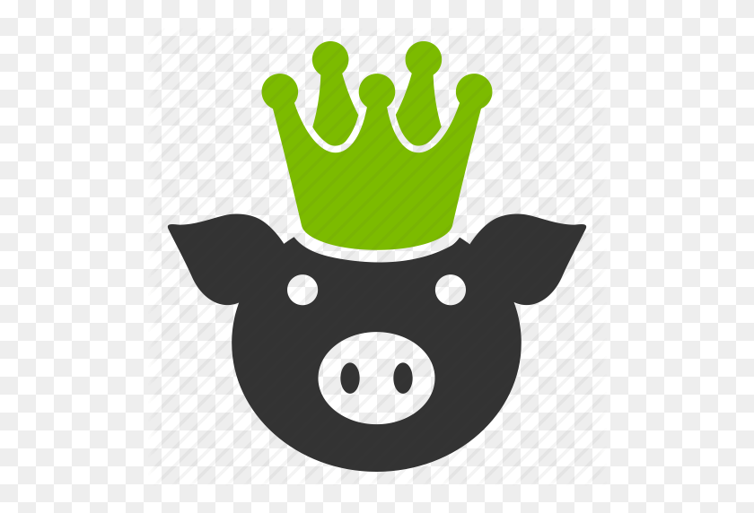 512x512 Crown, King Pig, Piggy, Power, Queen, Royal Pork, Swine Icon - Queen Crown PNG
