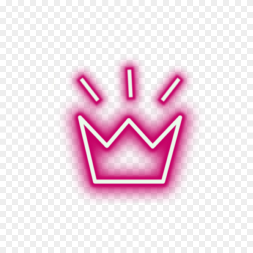 2289x2289 Crown Neon Lights Tumblr Aesthetic Crowns - Tumblr Crown PNG