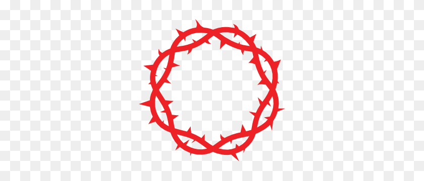 300x300 Crown Of Thorns Transfer Sticker - Thorn Crown PNG