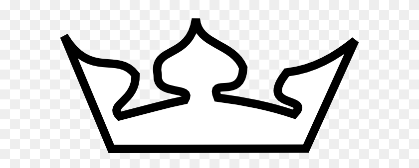 600x278 Crown Outline Clip Art - White Crown PNG