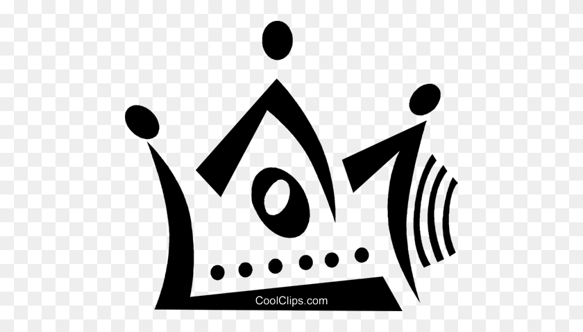 480x418 Crown Royalty Free Vector Clip Art Illustration - Crown PNG Vector