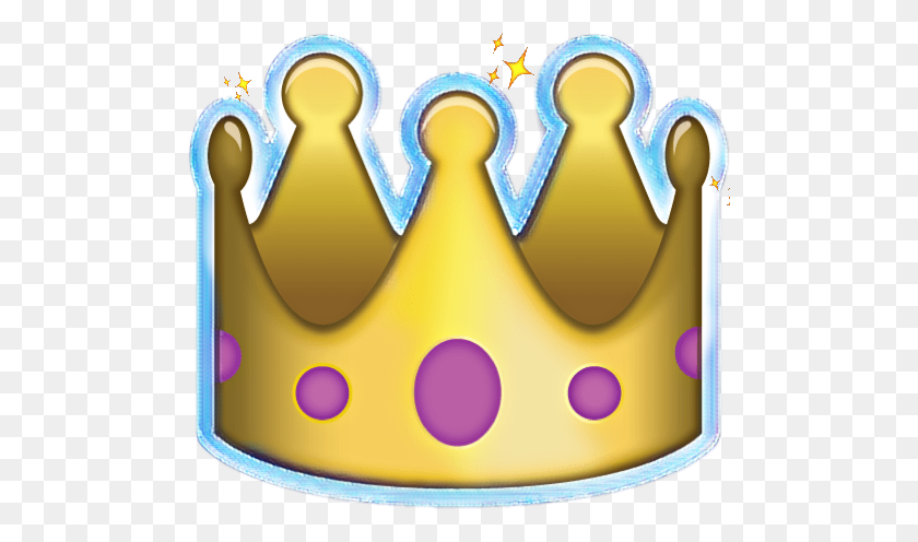 496x436 Crown Sparkles Emoji - Crown Emoji PNG