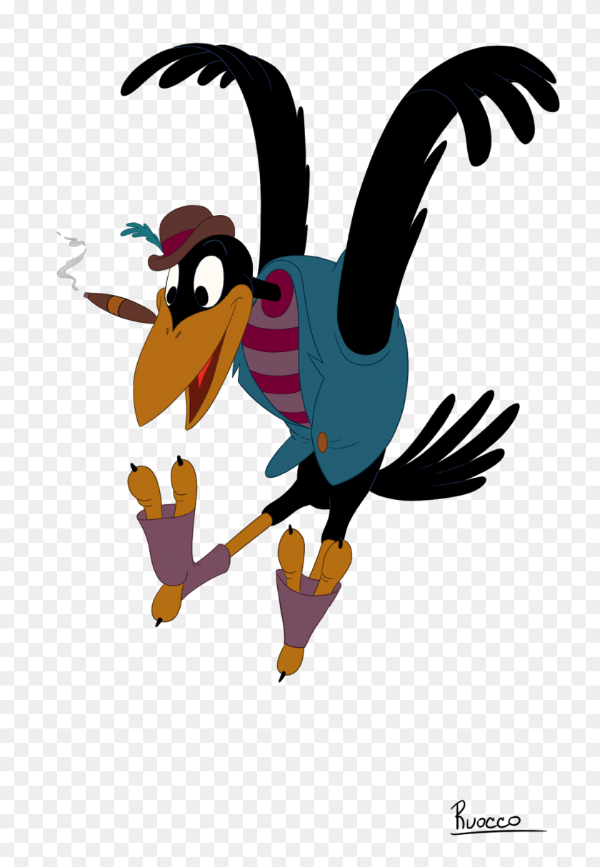 1081x1600 Crows Character Saturday Morning Cartoons - Dumbo PNG