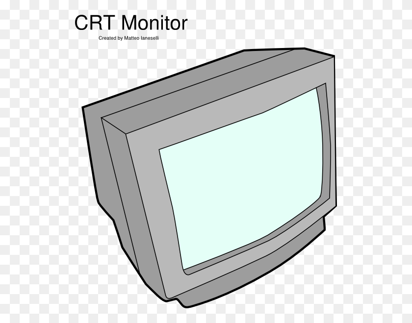 534x599 Crt Monitor Clipart Vector Libre - Cubículo Clipart